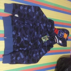 Blue Bape Camo Hoodie